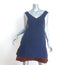 Louis Vuitton Fit & Flare Two-Tone Mini Dress Navy & Brown Taffeta Size 36