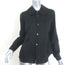 Comme des Garcons Peter Pan Collar Shirt Black Cupro Size Small Long Sleeve Top