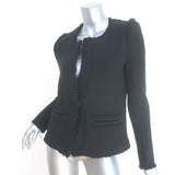 IRO Anglet Tweed Jacket Black Wool-Blend Size 36