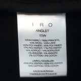 IRO Anglet Tweed Jacket Black Wool-Blend Size 36