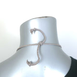 Designer Polished Stone Tribal Necklace on Leather Cream