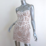 For Love & Lemons Tati Lace Corset Mini Dress White Size Small NEW