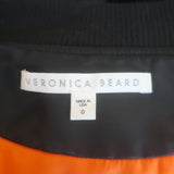 Veronica Beard Flight Jacket Black Nylon Size 0