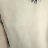 RED Valentino Laser Cut Suede Jacket Beige Size 42
