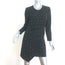 A.L.C. Lana Crystal-Studded Long Sleeve Mini Dress Black Stretch Crepe Size 6