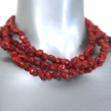 Coral Triple-Strand Necklace