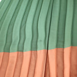 Ulla Johnson Maysha Striped Pleated Midi Dress Navy/Multi Satin Size 2