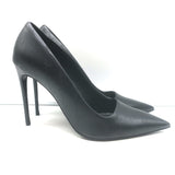 Stella McCartney Perforated Logo Pumps Black Faux Leather Size 38 NEW