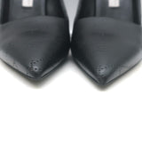 Stella McCartney Perforated Logo Pumps Black Faux Leather Size 38 NEW