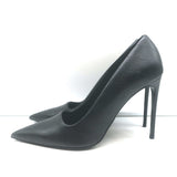 Stella McCartney Perforated Logo Pumps Black Faux Leather Size 38 NEW