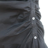 Veronica Beard Fountain Ruched Shirt Dress Black Stretch Cotton Size 6