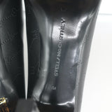 Stella McCartney Perforated Logo Pumps Black Faux Leather Size 38 NEW