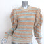 Ulla Johnson Arquette Fringe Sweater Beige/Orange Striped Knit Size Small
