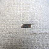 Herno Tweed Down Puffer Jacket Cream Cotton-Blend Size 36 NEW