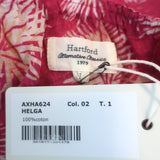 Hartford One Shoulder Ruffle Top Helga Fuchsia Printed Cotton Voile Size 1 NEW