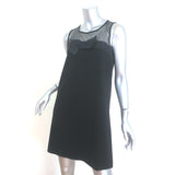 RED Valentino Point d'Esprit Yoke Bow Mini DressBlack Stretch Jersey Size Large