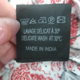 Isabel Marant Etoile Elfa Tiered Midi Skirt White/Red Printed Cotton Size 38