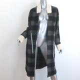 Isabel Marant Etoile Glitz Buffalo Check Blanket Coat Black/Gray Size 34