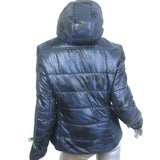 Authier Taormina Camo Hooded Puffer Jacket Navy Size 44