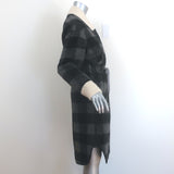 Isabel Marant Etoile Glitz Buffalo Check Blanket Coat Black/Gray Size 34
