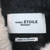 Isabel Marant Etoile Glitz Buffalo Check Blanket Coat Black/Gray Size 34