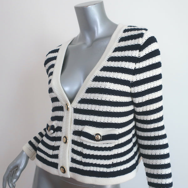 Ba&Sh Wool Womens Sweater Top Size 0 US 4 Xs Glitter Logo Ecru Lady  Pullover