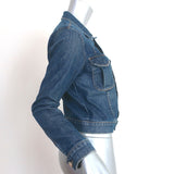 FRAME Denim Jacket Moore Gate Dark Blue Stretch Cotton Size Small
