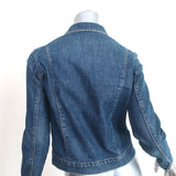 FRAME Denim Jacket Moore Gate Dark Blue Stretch Cotton Size Small