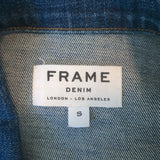FRAME Denim Jacket Moore Gate Dark Blue Stretch Cotton Size Small