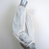 Isabel Marant Etoile Melina Peasant Blouse Cream Embroidered Cotton Size 34