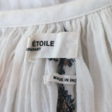 Isabel Marant Etoile Melina Peasant Blouse Cream Embroidered Cotton Size 34
