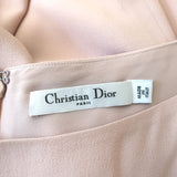 Christian Dior Cap Sleeve Sheath Dress Light Pink Crepe Size US 8