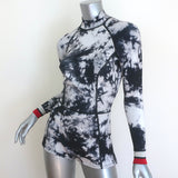 Cynthia Rowley Batik Wetsuit Black/White Tie Dye Neoprene Size Large NEW
