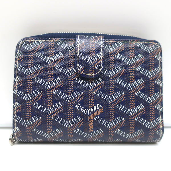 Goyard Goyardine Tuileries Wallet Navy Coated Canvas – Celebrity Owned