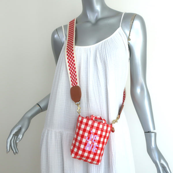 HTH x Clare V. MINI GINGHAM - Denim Tote Bag