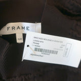 FRAME Smocked Mock Neck Sweater Espresso Silk-Cotton Size Medium NEW