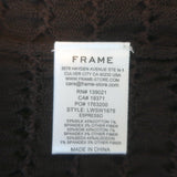 FRAME Smocked Mock Neck Sweater Espresso Silk-Cotton Size Medium NEW