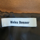 Wales Bonner Harmonic Plaid Bomber Jacket Brown Wool-Blend Size 40