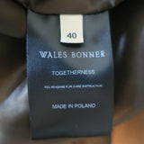 Wales Bonner Harmonic Plaid Bomber Jacket Brown Wool-Blend Size 40