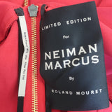 Roland Mouret for Neiman Marcus Asymmetric Sheath Dress Red Crepe Size US 6