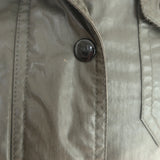 SAM Fur-Lined Utility Jacket Khaki Green Coated Canvas Size Small