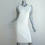 Ralph Lauren Black Label Sleeveless Sheath Dress Cream Ribbed Knit Size Medium