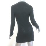 L'Agence Millie Cardigan Black Chevron Knit Size Small V-Neck Sweater