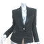 Balmain Blazer Black Zebra Tonal Jacquard Size 40 One-Button Jacket
