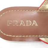 Prada Thong Sandals Red Patent Leather Size 39.5 Flat Slides