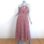 Robert Rodriguez Pleated Midi Dress Cayana Pink Vine Floral Print Size 8 NEW