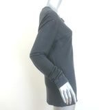 IRO Jordan Long Sleeve Tee Charcoal Linen Jersey Size Medium