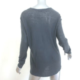 IRO Jordan Long Sleeve Tee Charcoal Linen Jersey Size Medium