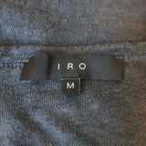 IRO Jordan Long Sleeve Tee Charcoal Linen Jersey Size Medium