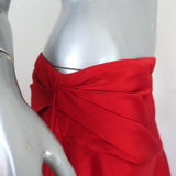 Monse Asymmetric Skirt Red Satin Size 10